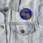 Wir sind zusammen stärker witzig USA Hope Patterns Button (Beispiel)