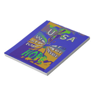 Wir sind zusammen stärker witzig USA Hope Patterns Notizblock