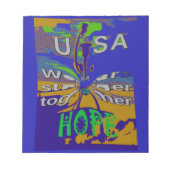Wir sind zusammen stärker witzig USA Hope Patterns Notizblock (Vorderseite)