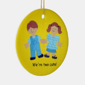 Wir sind zwei niedlich! keramikornament (Rechts)