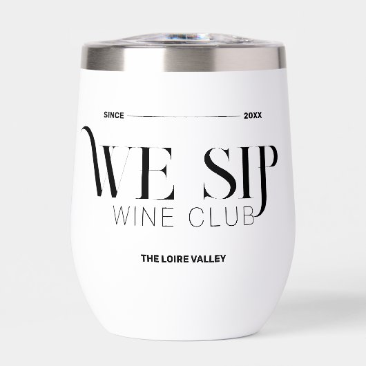 Wir Sip Wine Club Custom Wappen Anspruchsvoll (Vorderseite)