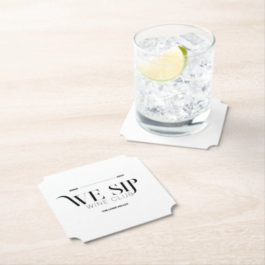 Wir Sip Wine Club Custom Wappen Anspruchsvoll Untersetzer (Vor Ort)