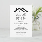 Wir sitzen alle in einem neuen Party, das sich bew Einladung (Stehend Vorderseite)