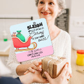 Wir Sleigh Caregiver Weihnachtsaufkleber Quadratischer Aufkleber