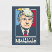 Wir sollen Overcomb Donald Trump Karte (Vorderseite)