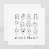 Wir sollten alle Feministinnen und Doodle Art sein (Vorne/Hinten)