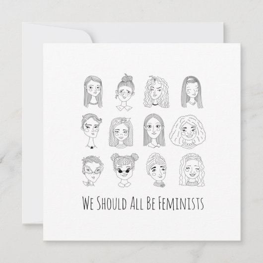 Wir sollten alle Feministinnen und Doodle Art sein (Vorderseite)