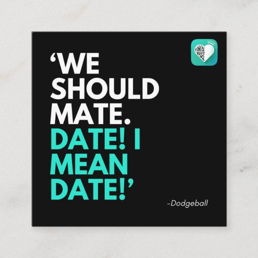 WIR SOLLTEN MASSE MACHEN QUADRATISCHE VISITENKARTE (Vorderseite)