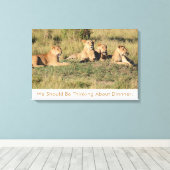 Wir sollten über das Abendessen nachdenken. Leinwanddruck (Insitu (Holzboden))