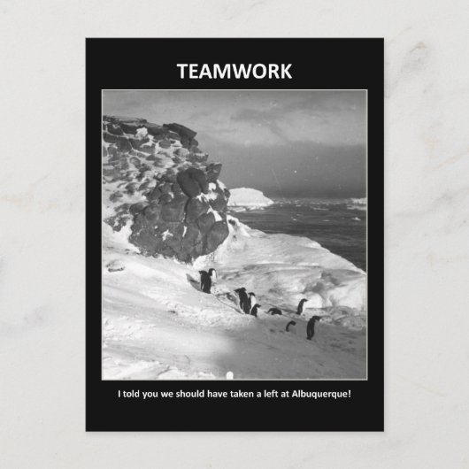 "Wir sollten uns einen verlassen haben" Postkarte (Vorderseite)