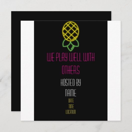 Wir spielen gut mit anderen Swingers Party laden Save The Date (Vorne/Hinten)