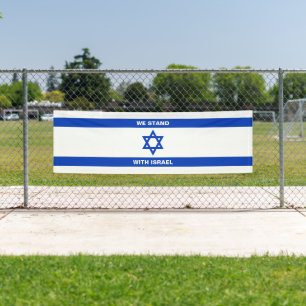Wir stehen für Israel-Zoll-Text Israel-Flagge Banner