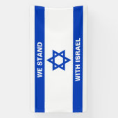 Wir stehen für Israel-Zoll-Text Israel-Flagge Banner (Vertikal)