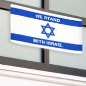 Wir stehen für Israel-Zoll-Text Israel-Flagge Banner (Äußeres Gebäude)