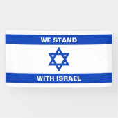 Wir stehen für Israel-Zoll-Text Israel-Flagge Banner (Horizontal)