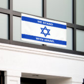 Wir stehen für Israel-Zoll-Text Israel-Flagge Banner (Äußeres Gebäude)