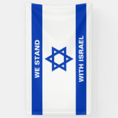 Wir stehen für Israel-Zoll-Text Israel-Flagge Banner (Vertikal)