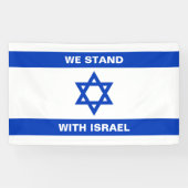 Wir stehen für Israel-Zoll-Text Israel-Flagge Banner (Horizontal)