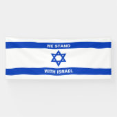 Wir stehen für Israel-Zoll-Text Israel-Flagge Banner (Horizontal)