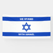 Wir stehen für Israel-Zoll-Text Israel-Flagge Banner (Horizontal)