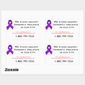 Wir stehen gegen häusliche Gewalt Rechteckiger Aufkleber (Blatt)