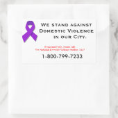 Wir stehen gegen häusliche Gewalt Rechteckiger Aufkleber (Tasche)