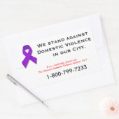 Wir stehen gegen häusliche Gewalt Rechteckiger Aufkleber (Umschlag)
