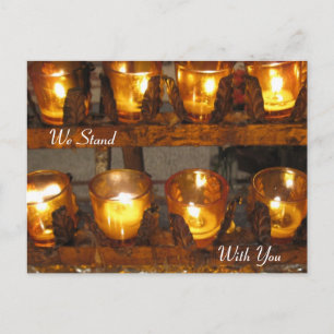 Wir stehen Ihnen gegenüber Postkarte