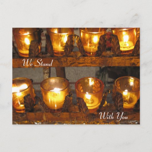 Wir stehen Ihnen gegenüber Postkarte (Vorderseite)