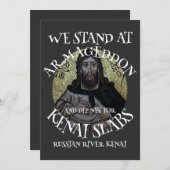 WIR STEHEN IN ARMAGEDDON UND DIP NET SALMON EINLADUNG (Vorne/Hinten)