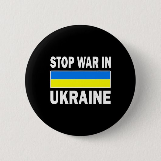 Wir stehen mit der freien Ukraine - Stopp dem Krie Button (Vorderseite)
