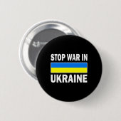 Wir stehen mit der freien Ukraine - Stopp dem Krie Button (Vorne & Hinten)