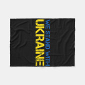 Wir stehen mit der Ukraine 2 Fleecedecke (Vorderseite (Horizontal))