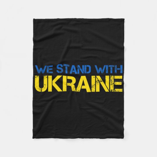 Wir stehen mit der Ukraine 2 Fleecedecke (Vorderseite)