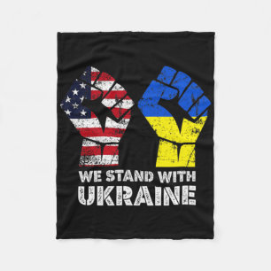 Wir stehen mit der Ukraine Amerika steht mit der U Fleecedecke