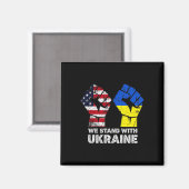 Wir stehen mit der Ukraine Amerika steht mit der U Magnet (Vorderseite/Rückseite)