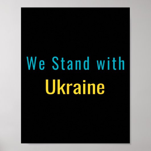 Wir stehen mit der Ukraine Poster (Vorne)
