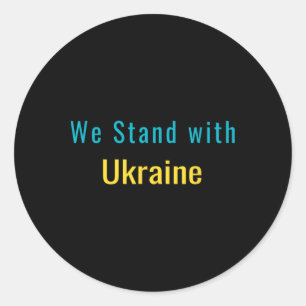 Wir stehen mit der Ukraine Runder Aufkleber