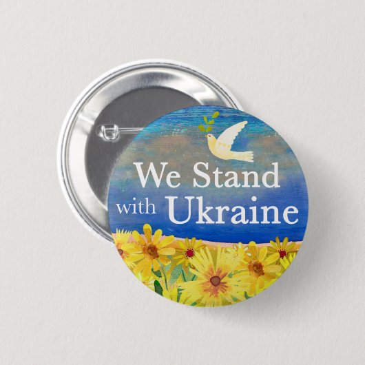 WIR STEHEN MIT DER UKRAINE-Taste Button (Vorne & Hinten)