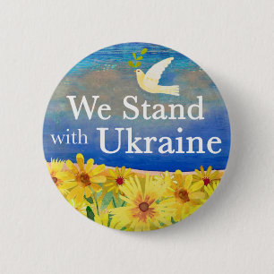 WIR STEHEN MIT DER UKRAINE-Taste Button