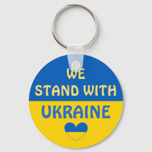 Wir stehen mit der Ukraine Unterstützung anzeig Schlüsselanhänger