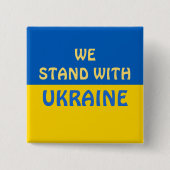 Wir stehen mit der Ukraine | Unterstützung anzeige Button (Vorderseite)