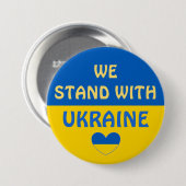 Wir stehen mit der Ukraine | Unterstützung anzeige Button (Vorne & Hinten)