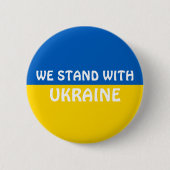 Wir stehen mit der Ukraine | Unterstützung anzeige Button (Vorderseite)