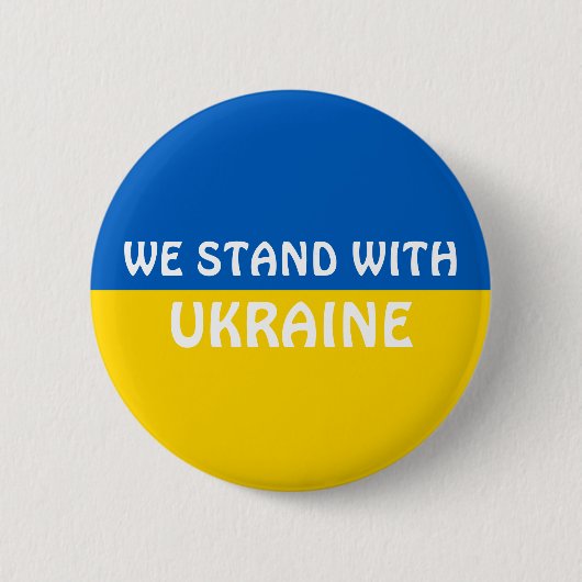Wir stehen mit der Ukraine | Unterstützung anzeige Button (Vorderseite)