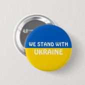 Wir stehen mit der Ukraine | Unterstützung anzeige Button (Vorne & Hinten)