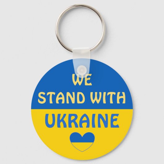 Wir stehen mit der Ukraine | Unterstützung anzeige Schlüsselanhänger (Vorderseite)