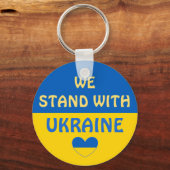 Wir stehen mit der Ukraine | Unterstützung anzeige Schlüsselanhänger (Vorderseite)