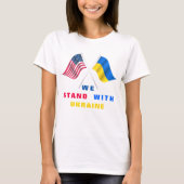 Wir stehen mit der Ukraine - US-Flagge - ukrainisc T-Shirt (Vorderseite)