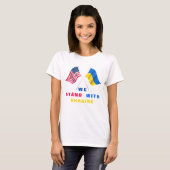Wir stehen mit der Ukraine - US-Flagge - ukrainisc T-Shirt (Vorne ganz)